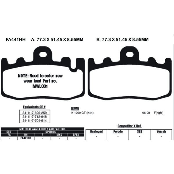 EBC EBC Brake Pads FA441HH